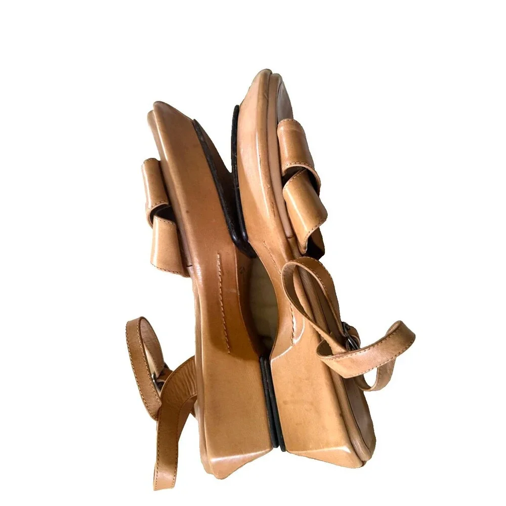 Vintage Cole Haan Tan Leather Strap Sandals Size 8.5 B
